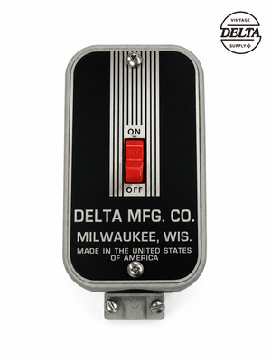 VINTAGE SWITCH PLATES - Delta Unisaw and Delta Mfg styles - new stainless steel