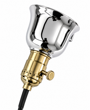 Solid brass replacement socket for the Delta 882 retirement work light.