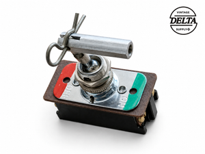 ROD AND SWITCH KIT FOR A VINTAGE DELTA MACHINE ON AN OPEN SPLAYED LEG STAND