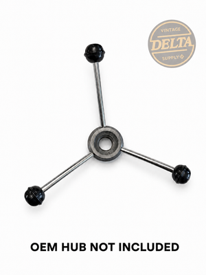 DELTA 17-600 DRILL PRESS 3 SPOKE HANDLES ONLY FOR OEM HUB WITH 3/8"-16 THREAD