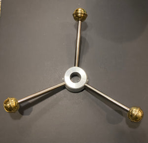 DELTA DRILL PRESS - THREE SPOKE HUB AND HANDLE UPGRADE FOR DP220 WITH SOLID BRASS KNOBS