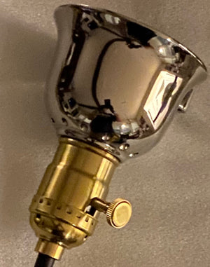 Solid brass replacement socket for the Delta 882 retirement work light.