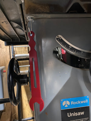DELTA UNISAW/CONTRACTOR SAW ARBOR WRENCHS AND HANGER