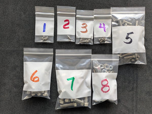 DELTA UNISAW STAINLESS STEEL HARDWARE KIT - 145 PIECE