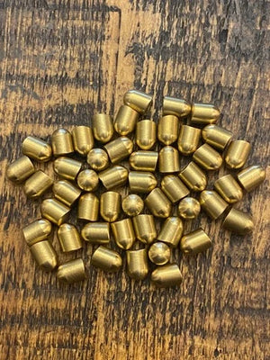 Brass bullets for a locking shaft on a vintage Unisaw tilt and elevation handle