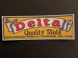 VINTAGE DELTA QUALITY TOOLS DECAL