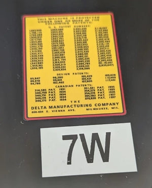 DECALS FOR VINTAGE DELTA ROCKWELL WOODWORKING MACHINERY *5*